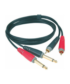 Klotz TwinCable black 1m 2x Jack 2p - 2x RCA