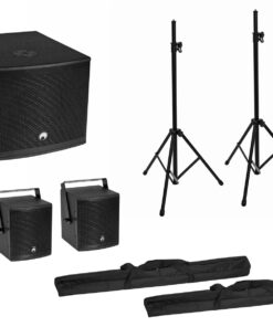 Razglasni set MOLLY 2.1 Active System Sub + 2x Top + Accessories, bijeli/crni